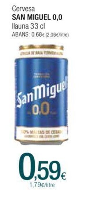 Condis Cervesa SAN MIGUEL 0,0 oferta