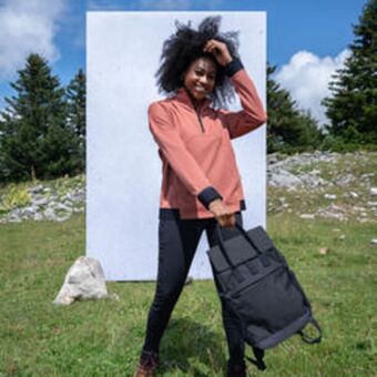 Decathlon Forro polar de montaña y trekking con capucha mujer quechua mh500 naranja oferta