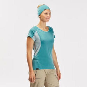 Decathlon Camiseta de montaña y trekking manga corta lana merino mujer mt500 oferta