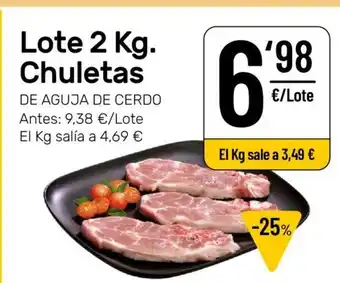 AhorraMas Lote 2 Kg. Chuletas De Aguja De Cerdo oferta