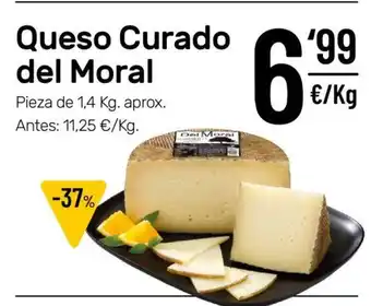 AhorraMas Queso Curado del Moral Pieza de 1,4 kg oferta