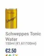 Ryanair Schweppe schweppes tonic water 150ml (€1.67/100ml) €2.50 oferta