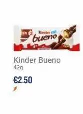 Ryanair Kinder bueno kinder bueno 43g €2.50 oferta