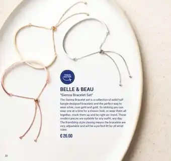 Ryanair 30 travel edition belle & beau sienna bracelet set the sienna bracelet set is a collection of solid half bangle designed oferta