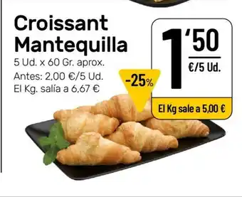 AhorraMas Croissant Mantequilla 5 ud x 60 gr oferta