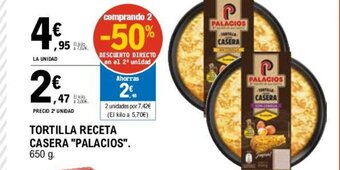 E.Leclerc TORTILLA RECETA CASERA "PALACIOS". oferta