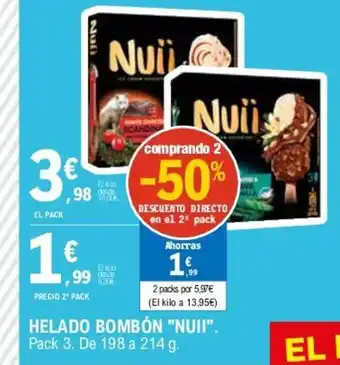 E.Leclerc HELADO BOMBÓN "NUII". oferta