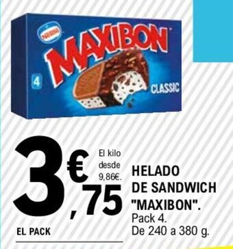 E.Leclerc HELADO DE SANDWICH "MAXIBON". oferta