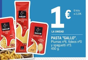E.Leclerc PASTA "GALLO" oferta