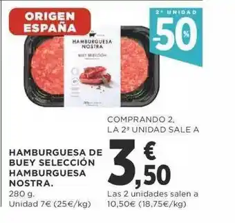 Supercor Hamburguesa De Buey Selección Hamburguesa Nostra 280g oferta