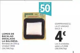 Supercor Lomos De Bacalao Desalado La Balinesa 250g oferta