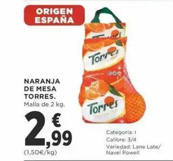 Supercor Torres Naranja De Mesa 2kg oferta