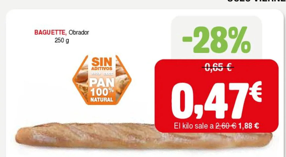 Masymas BAGUETTE, Obrador 250 g oferta