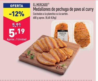 ALDI EL MERCADOⓇ Medallones de pechuga de pavo al curry oferta