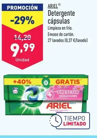 ALDI ARIEL Detergente cápsulas oferta