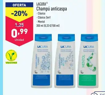 ALDI LACURAⓇ Champú anticaspa oferta