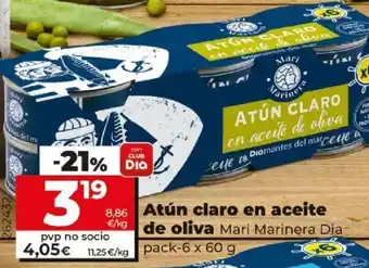 Dia Atún claro en aceite de oliva pack - 6 x 60g oferta