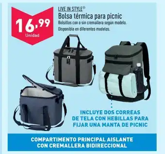 ALDI LIVE IN STYLEⓇ Bolsa térmica para picnic oferta