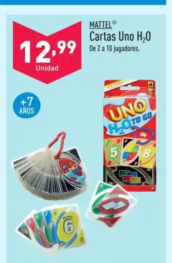 ALDI MATTELⓇ Cartas Uno H₂0 oferta