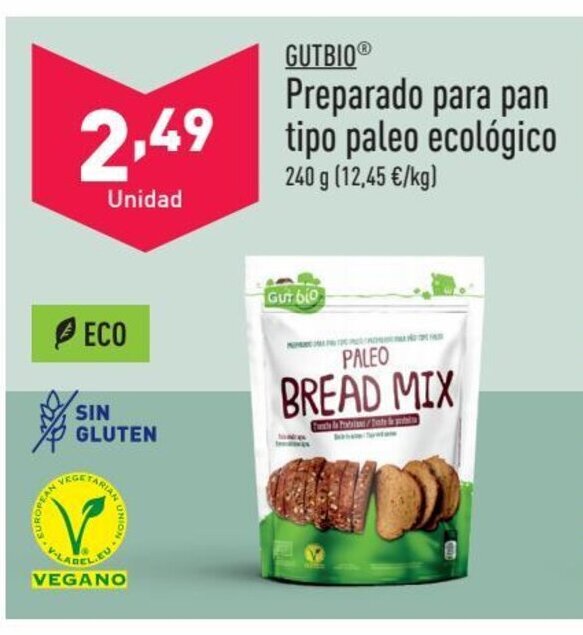 ALDI GUTBIOⓇ Preparado para pan tipo paleo ecológico oferta