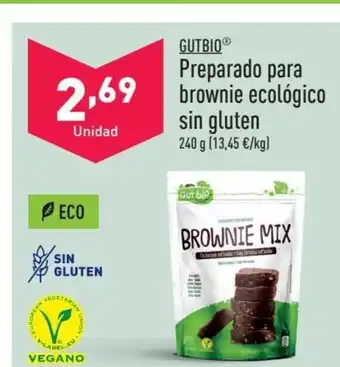 ALDI GUTBIOⓇ Preparado para brownie ecológico sin gluten oferta