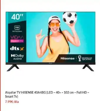 Worten Alquilar TV HISENSE 40A4BG (LED-40-102 cm - Full HD - Smart Tv) oferta