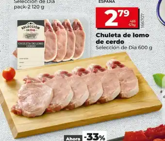 Chuleta de lomo de cerdo 600g