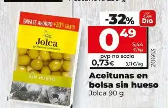 Dia Jolca Aceitunas en bolsa sin hueso 90g oferta