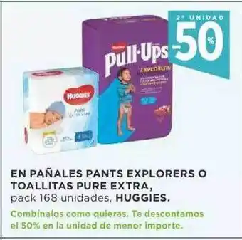 Supercor Huggies En Pañales Pants Explorers O Toallitas Pure Extra oferta