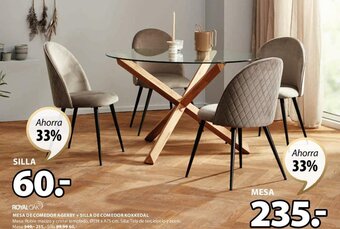 JYSK MESA DE COMEDOR AGERBY + SILLA DE COMEDOR KOKKEDAL oferta