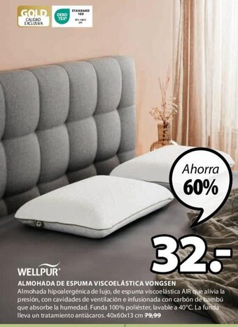 JYSK ALMOHADA DE ESPUMA VISCOELÁSTICA VONGSEN oferta