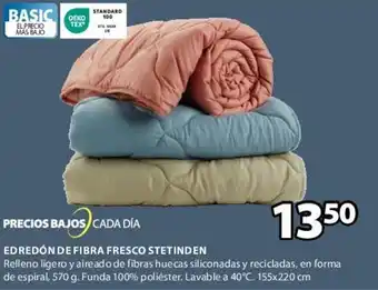 JYSK EDREDÓN DE FIBRA FRESCO STETINDEN oferta