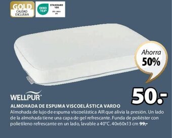 JYSK ALMOHADA DE ESPUMA VISCOELÁSTICA VARDO oferta