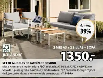 JYSK SET DE MUEBLES DE JARDÍN OD DESUND oferta