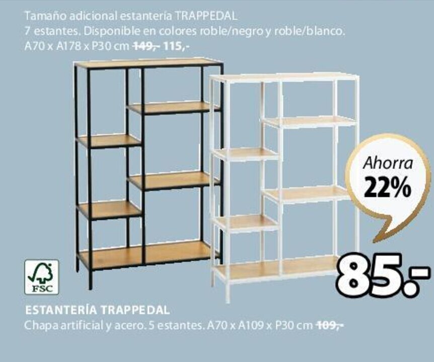 JYSK ESTANTERÍA TRAPPEDAL oferta