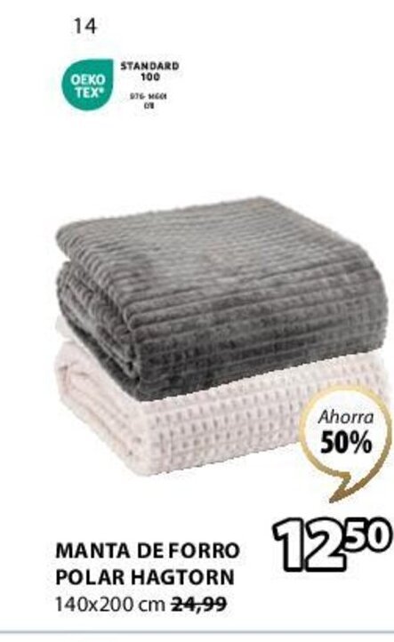 JYSK MANTA DE FORRO POLAR HAGTORN oferta