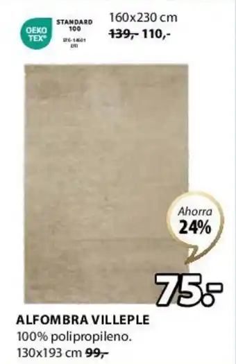 JYSK ALFOMBRA VILLEPLE oferta