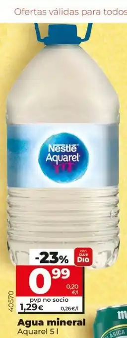 Dia Agua mineral Aquarel 5 l oferta