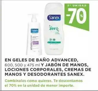 Supercor En Geles De Baño Advanced Y Jabón De Manos, Lociones Corporales, Cremas De Manos Y Desodorantes Sanex oferta
