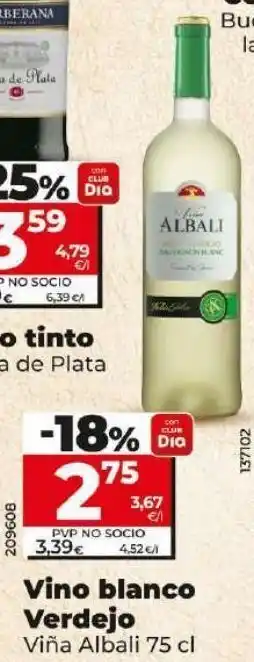 Maxi Dia Vino blanco viña albali oferta