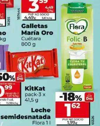 Maxi Dia Leche semidesnatada flora oferta