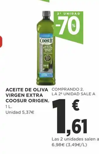 Supercor Coosur Origen Aceite De Oliva Virgen Extra 1L oferta