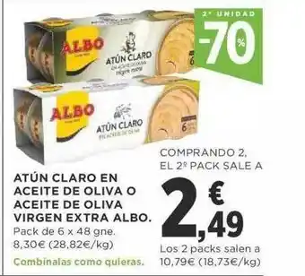 Supercor Albo Atún Claro En Aceite De Oliva O Aceite De Oliva Virgen Extra oferta