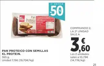 Supercor Pan Proteico Con Semillas Kl Protein 365g oferta