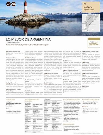 Tui Travel PLC Lo mejor de argentina 17 días / 14 noches buenos aires, puerto madryn, ushuaia, el calafate, bariloche e iguazú dia 1 espa oferta