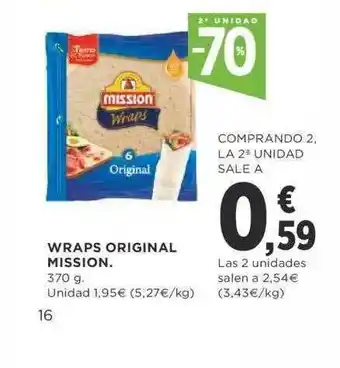 Supercor Mission Wraps Original 370g oferta