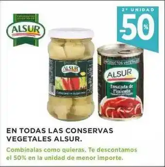 Supercor Alsur En Todas Las Conservas Vegetales oferta