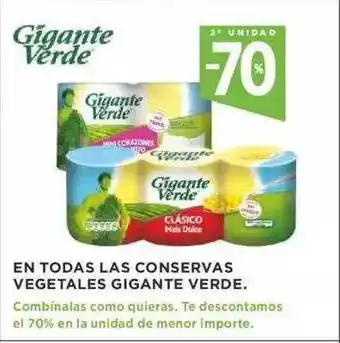 Supercor Gigante Verde En Todas Las Conservas Vegetales oferta