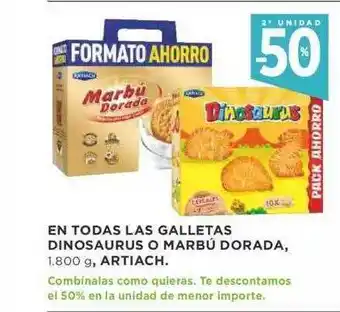 Supercor Marbú En Todas Las Galletas Dinosaurus O Dorada Artiach 1.800g oferta