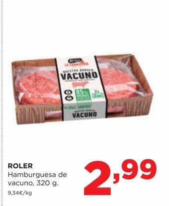 Alimerka ROLER Hamburguesa de vacuno, 320 g. oferta
